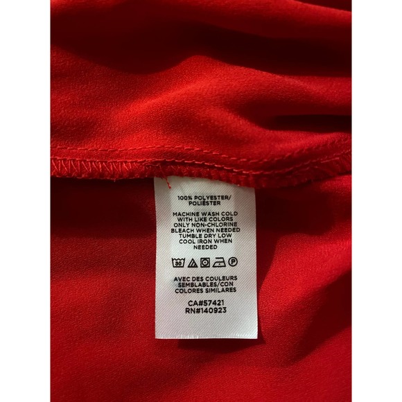 LOFT Red Ruffle Blouse - Picture 7 of 9